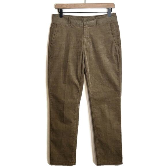 VINCE Womens Corduroy Sateen High Rise Straight Leg Ankle Chino Pant Size 4 - Picture 15 of 15